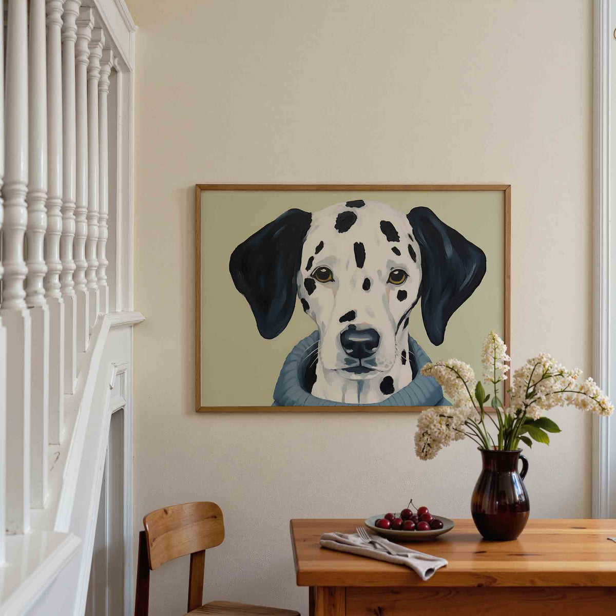 Dalmatier met trui – dieren poster in liggend formaat