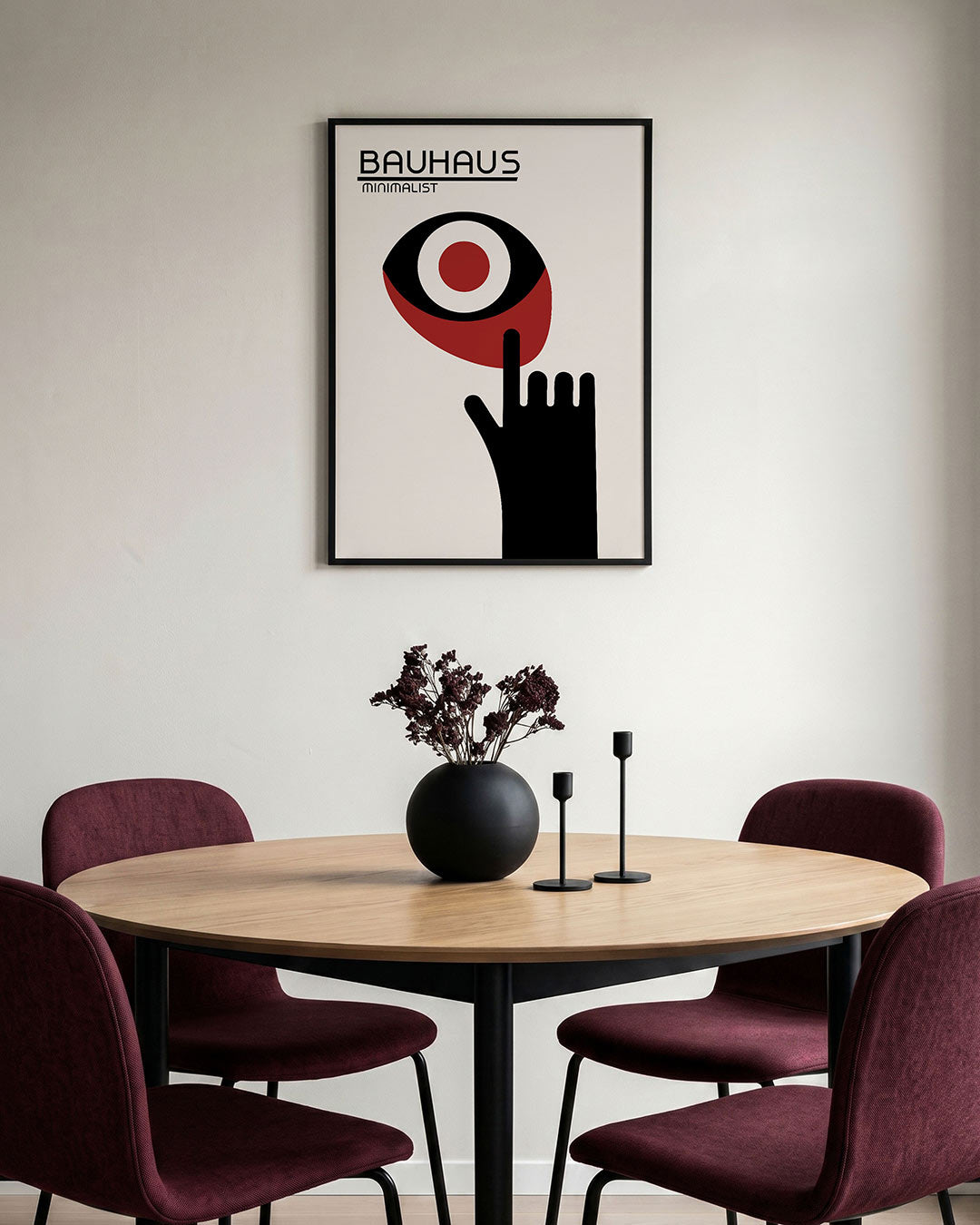 Vormen en vlakken – staande Bauhaus poster voor aan de muur