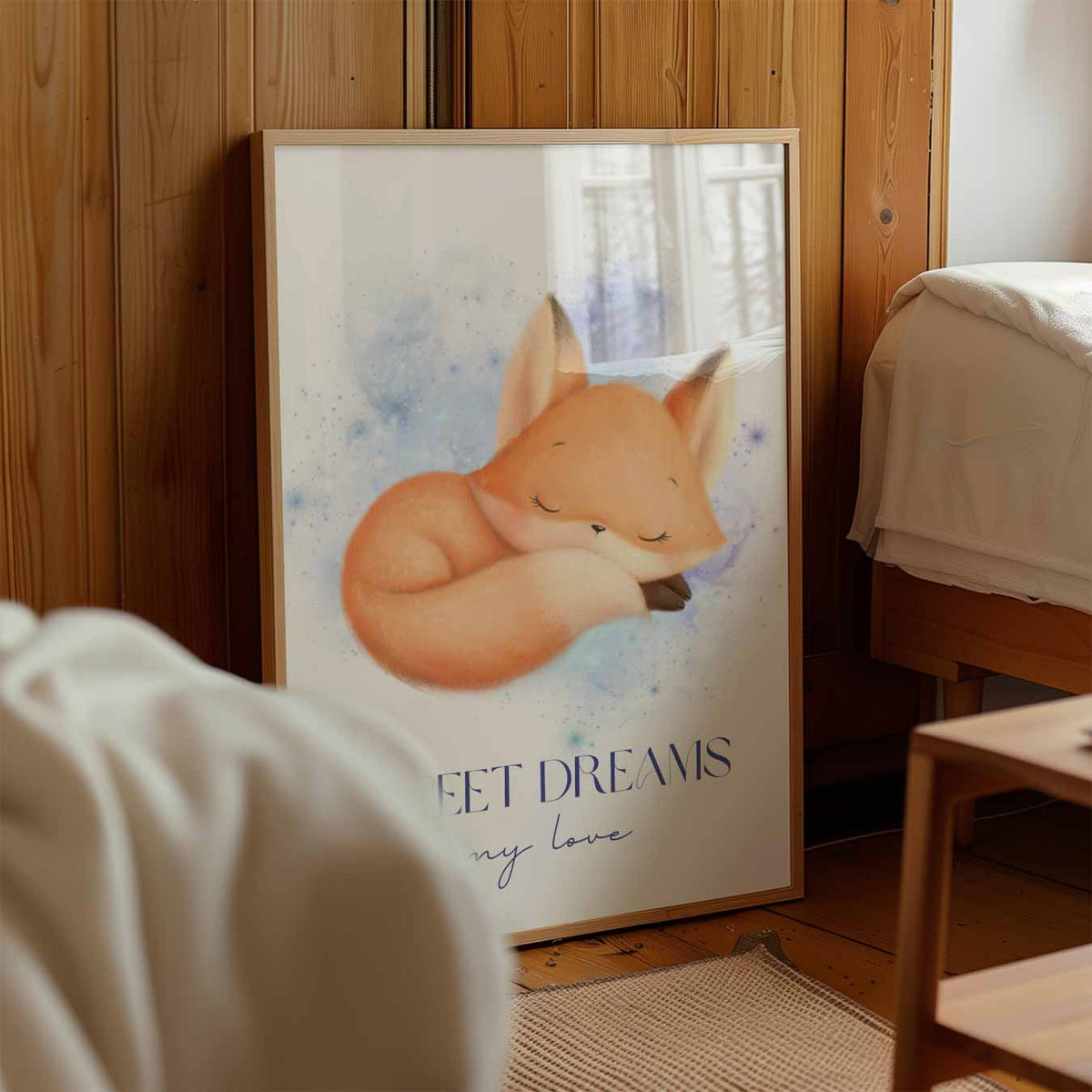 Dromerige Vos – staande muurposter voor de kinderkamer