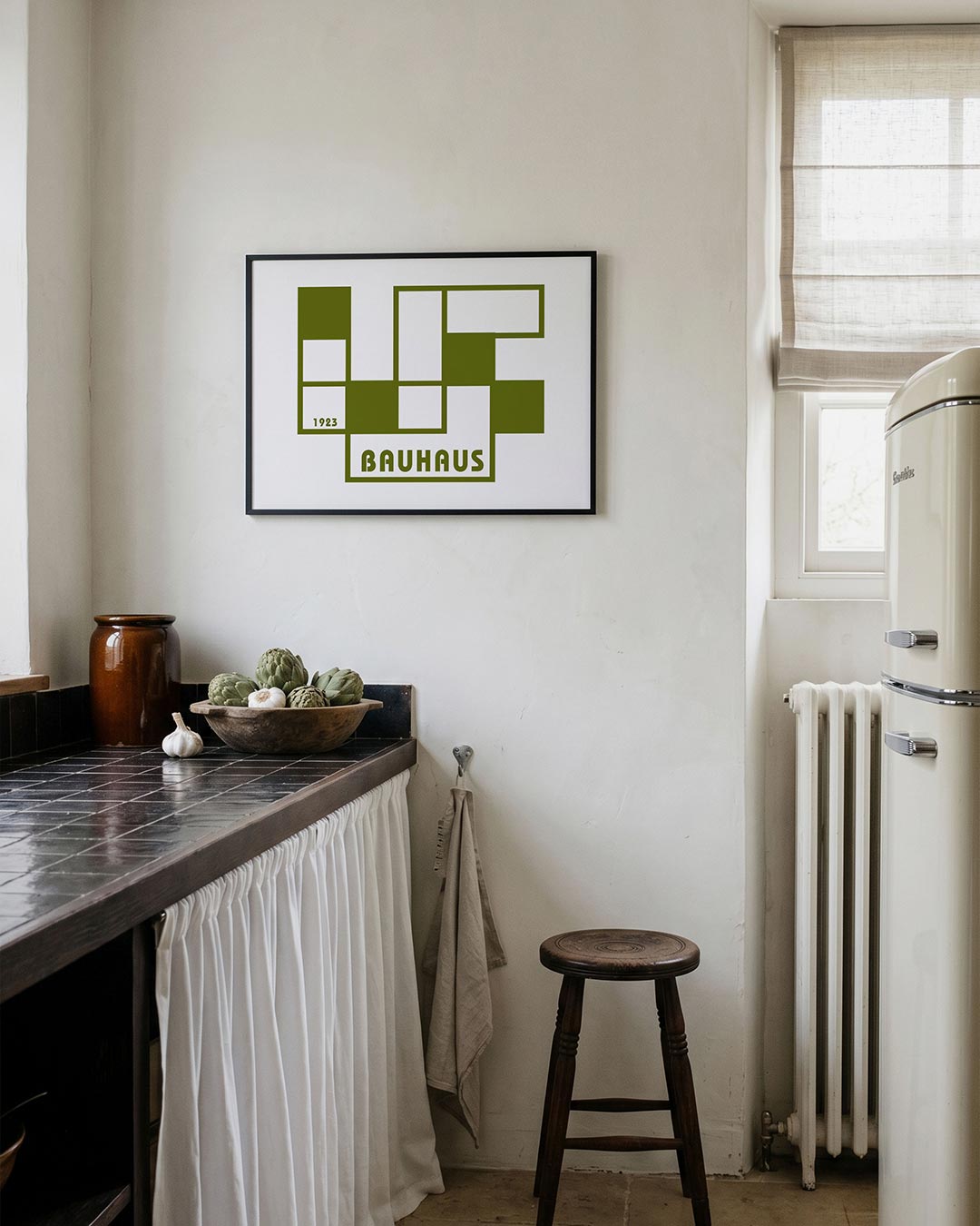 Vorm en balans – geometrische poster in Bauhaus-stijl van WallArtistic