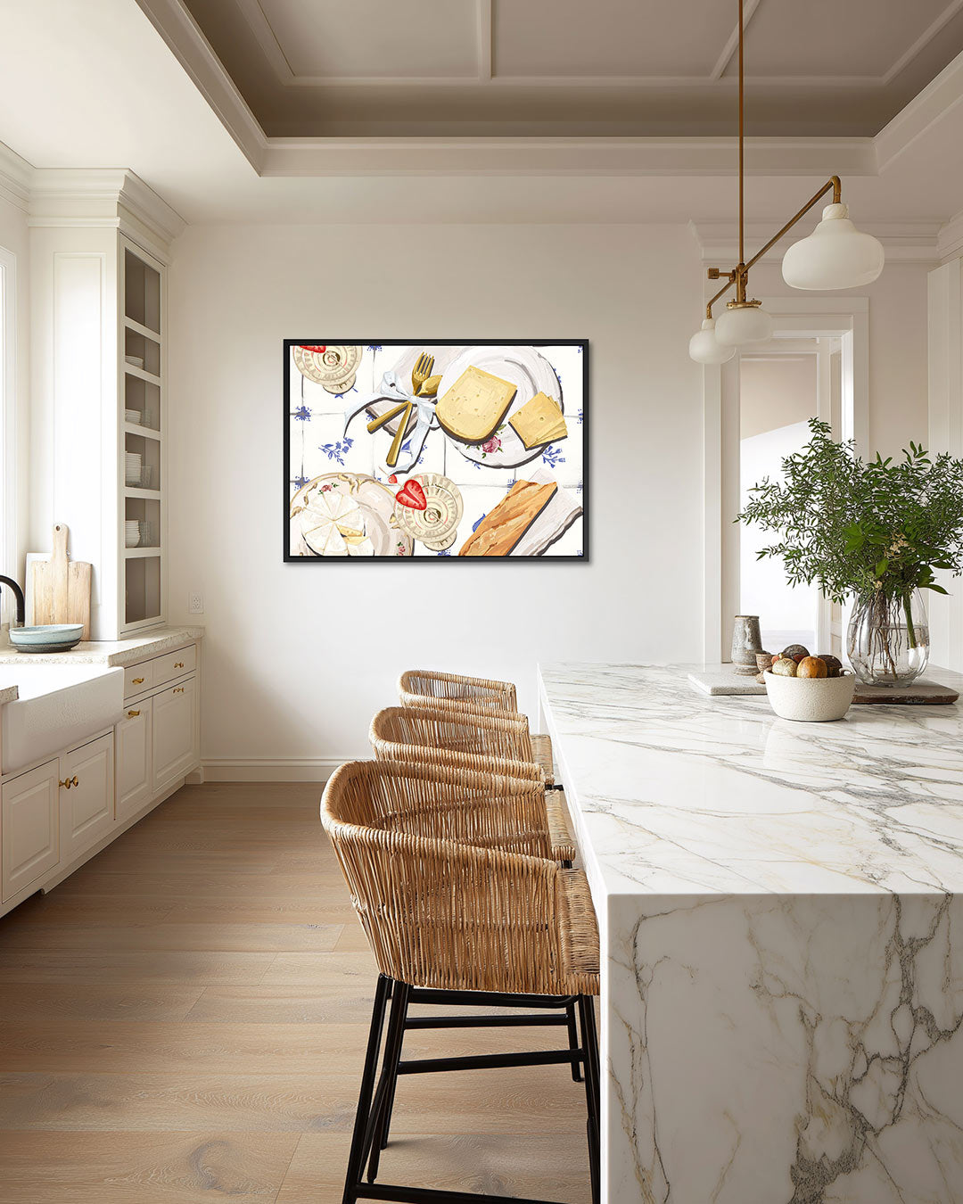 Eettafel compositie – Gedekte – liggende wanddecoratie