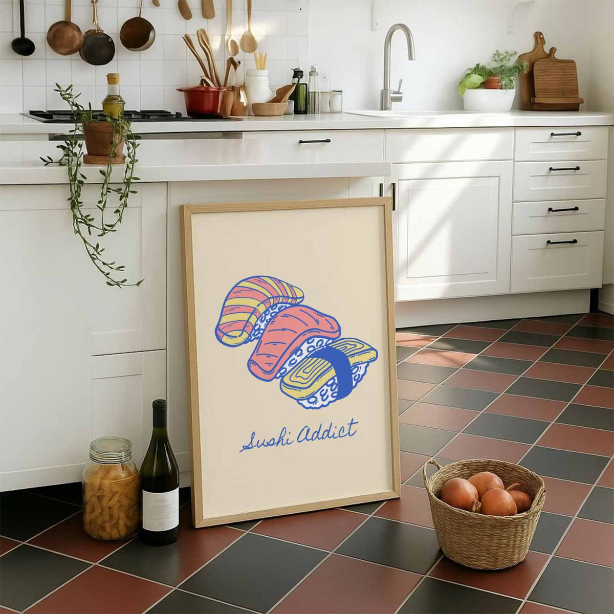 Sushi Addict Wanddecoratie – staande muurposter voor keuken of eethoek