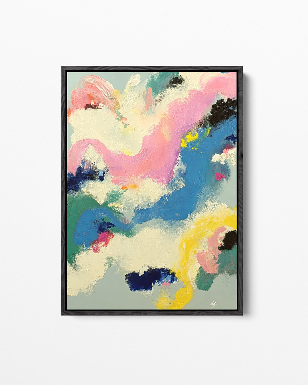 Dynamische kleurenexplosie – staand wanddecoratie kunstwerk