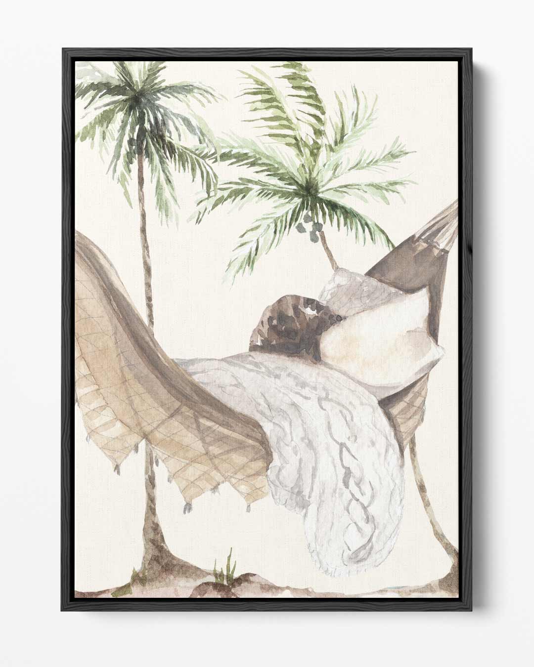 Zonnige Hangmat Droom – portret kunstwerk als wanddecoratie