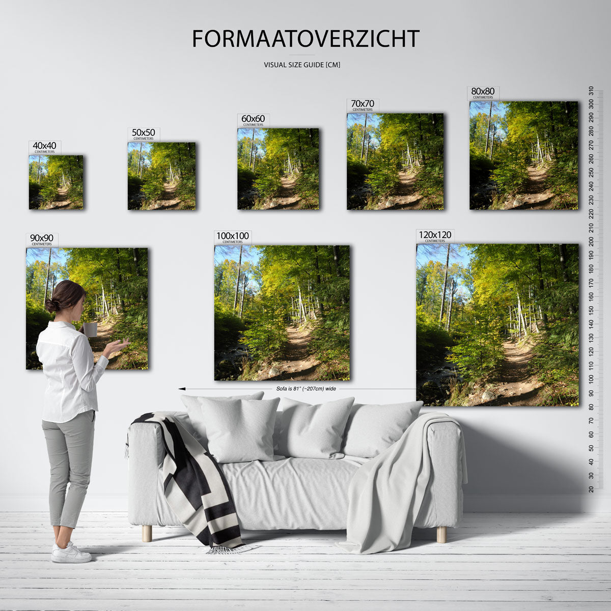 Boswandeling in zonlicht kunstwerk – materiaalweergave – een boswandeling met zonlicht dat door de bladeren schijnt. De