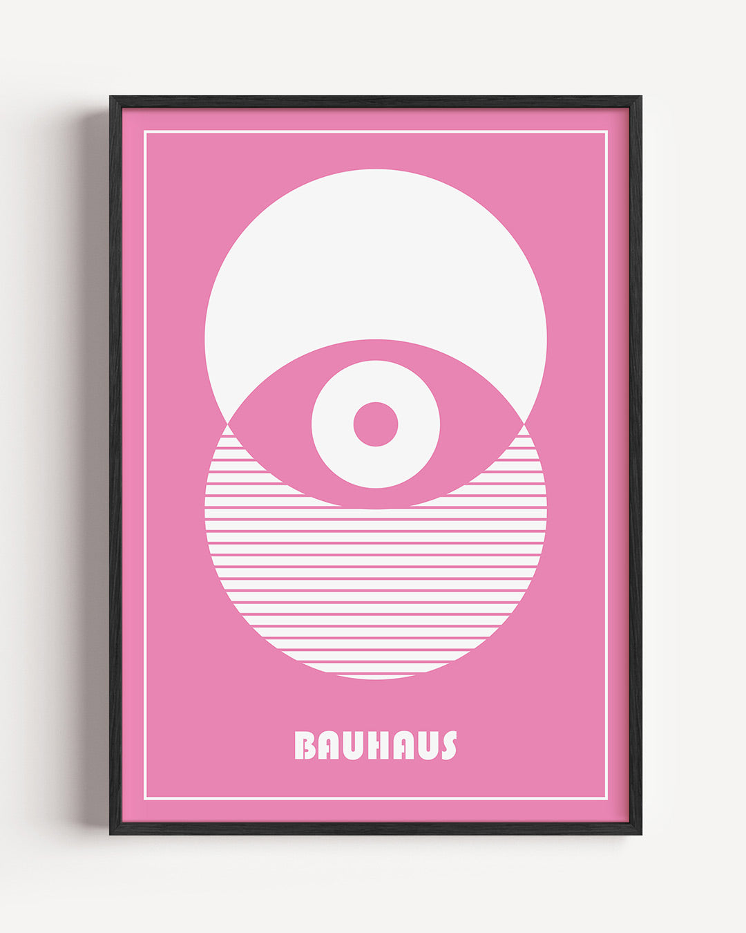 Cirkel en strepen – staande Bauhaus poster als wanddecoratie
