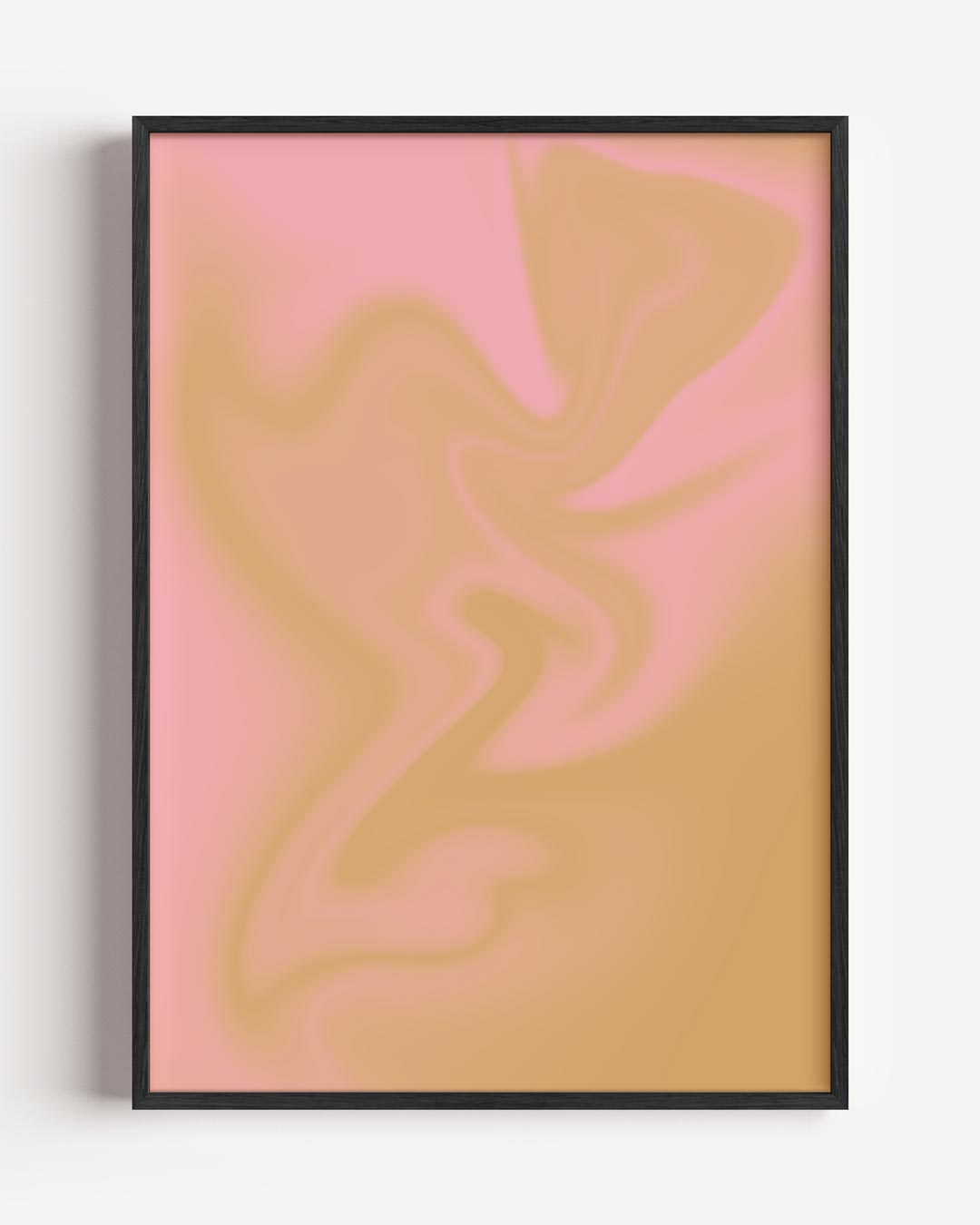 Dromerige Roze Abstracte – kleurrijke abstracte portret poster als wanddecoratie