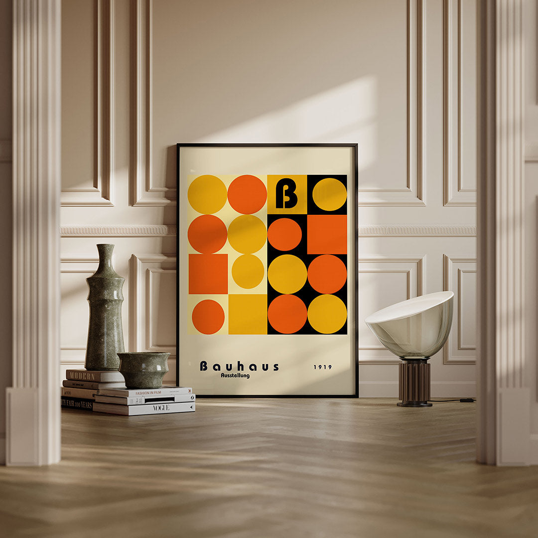 Vorm en kleurvlakken – moderne Bauhaus wandkunst als poster