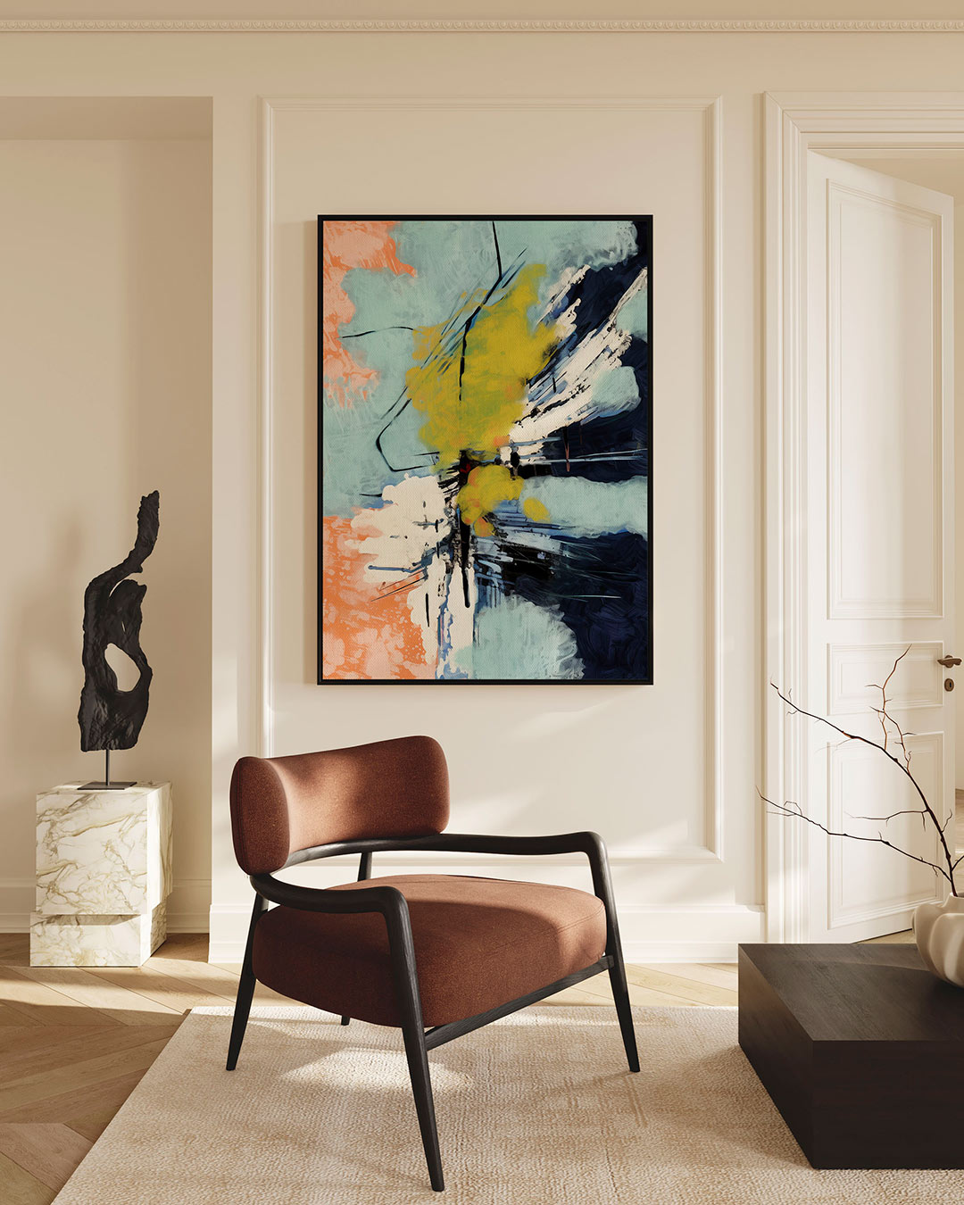 Kleurenexplosie – staand wanddecoratie kunstwerk