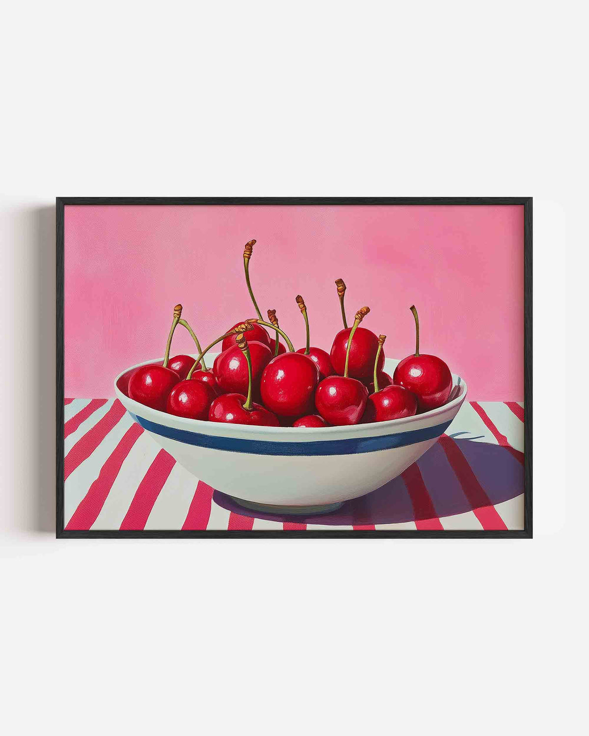 Kersen in schaal – keuken landscape poster als wanddecoratie