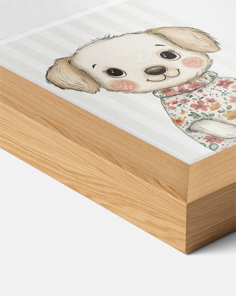 Schattige Puppy – kids poster als vrolijke staande wanddecoratie
