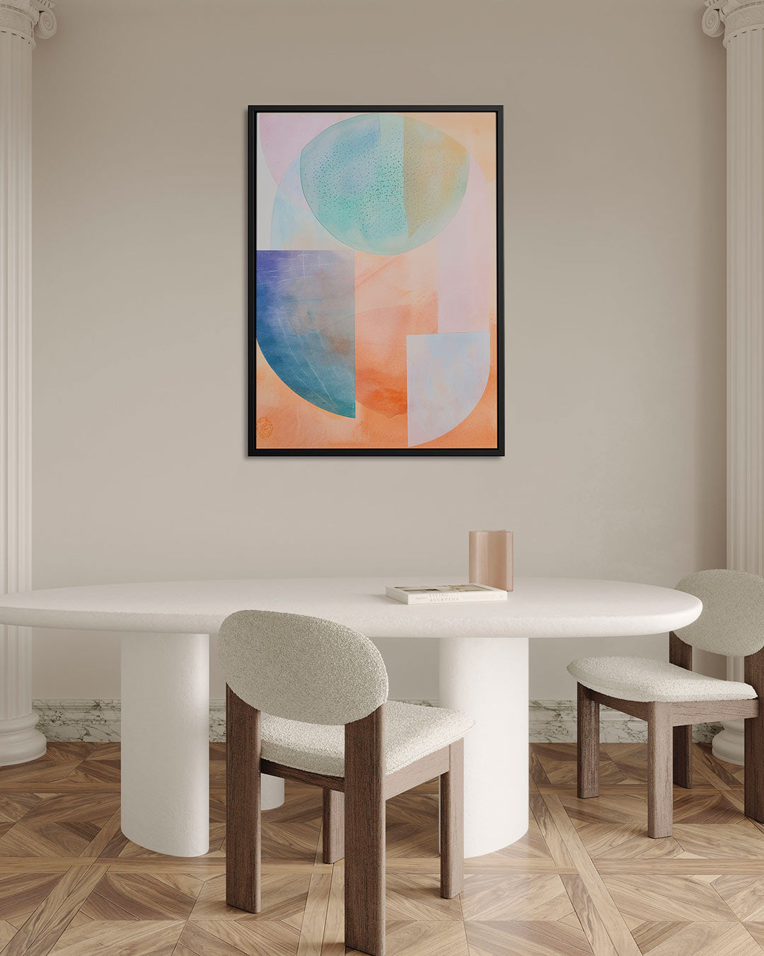 Vormen en kleuren – staand wanddecoratie kunstwerk
