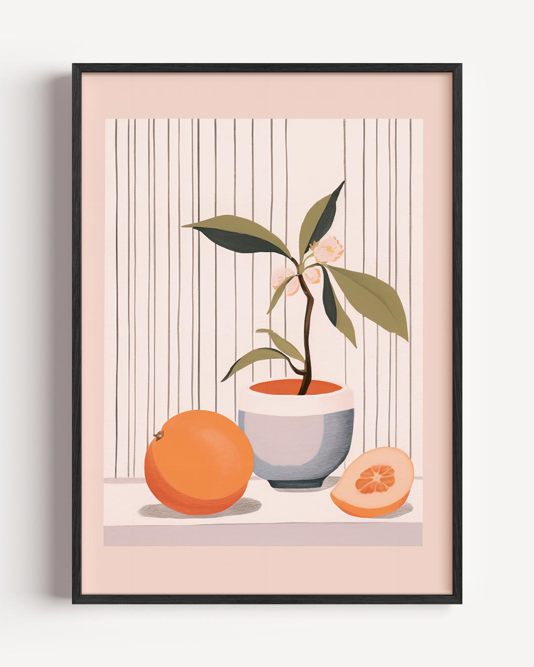 Zachte Botanische Kunst – abstracte portret poster als wanddecoratie
