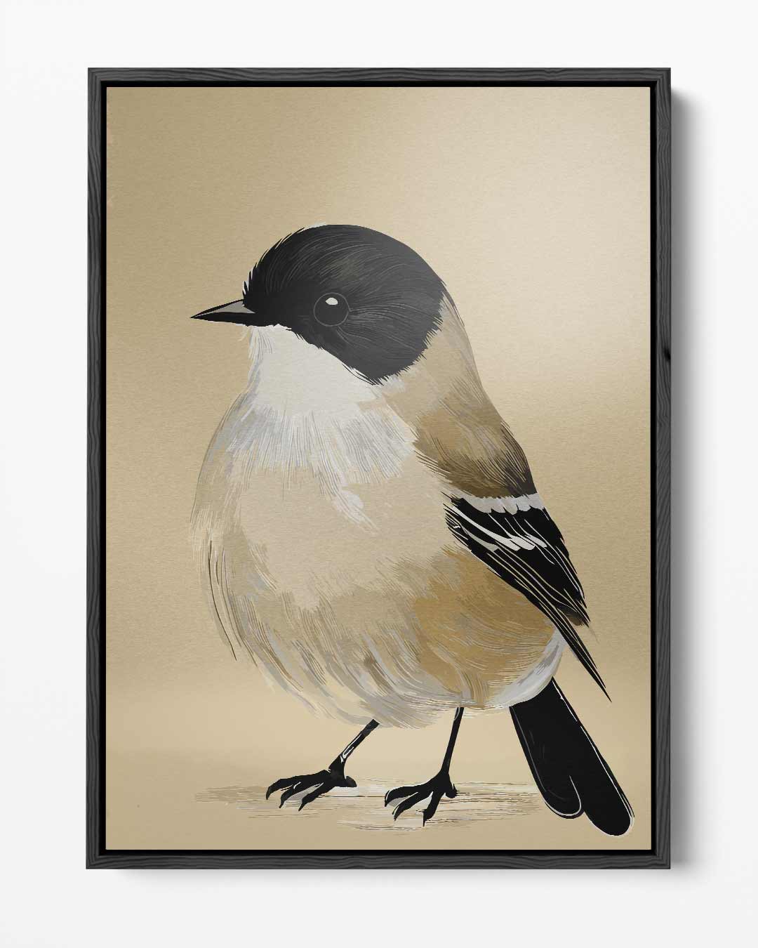 Schattige Pimpelmees Illustratie – portret kunstwerk als wanddecoratie