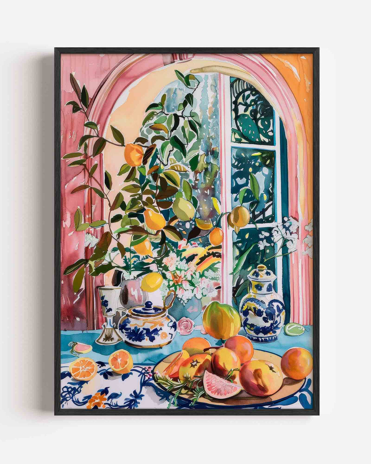 Citrus en keramiek – Kunst & Design poster als staande wanddecoratie