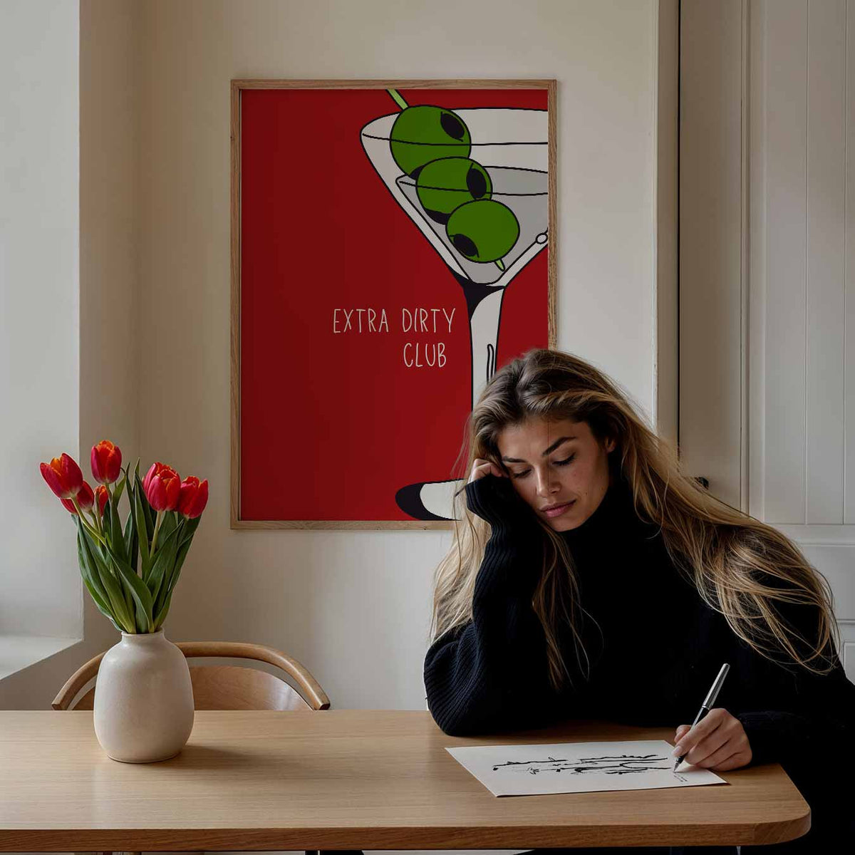 Martini Magic – staande muurposter met zomerse uitstraling