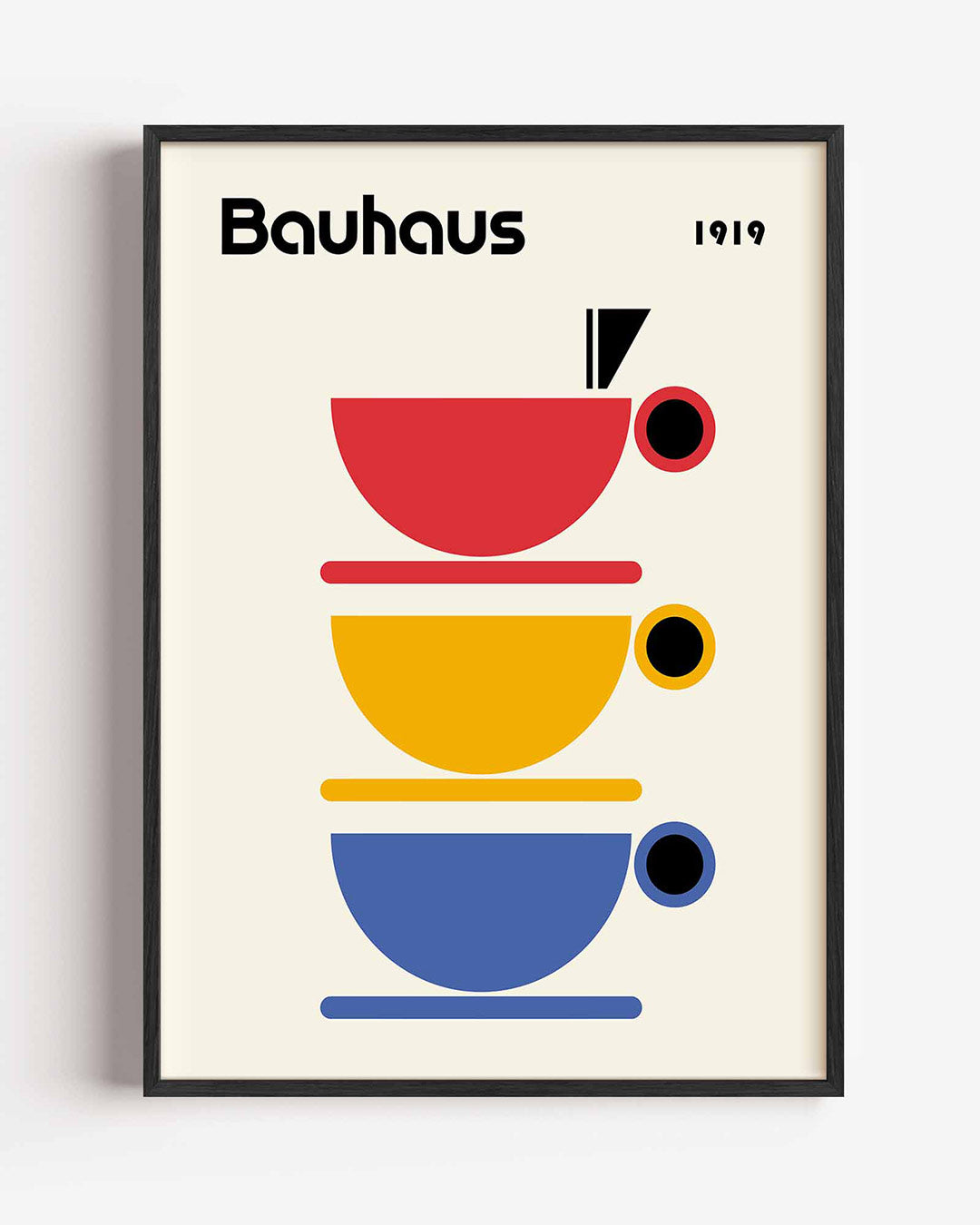Vormen en vlaken – staande Bauhaus poster als wanddecoratie
