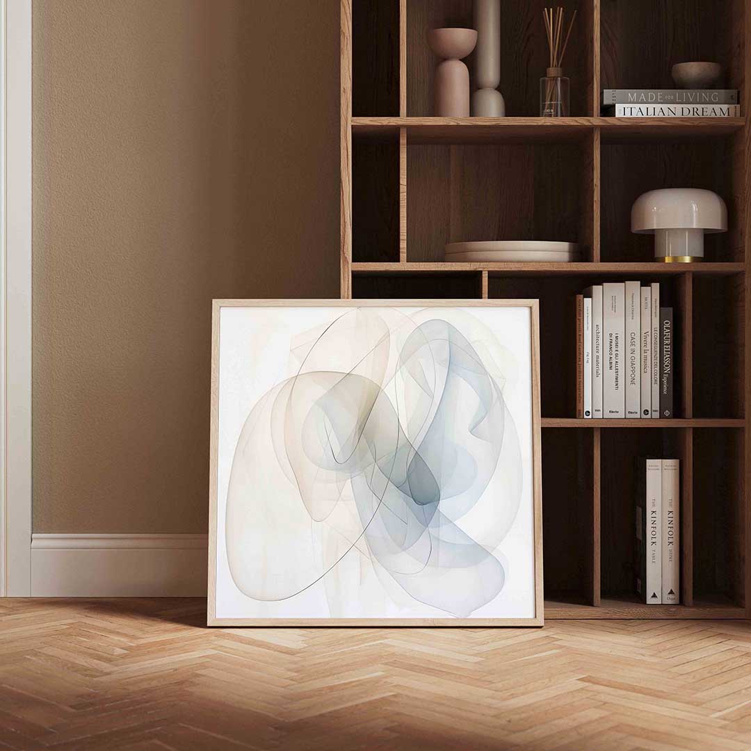 Abstracte vormen – vierkante wanddecoratie met kleur en vorm van WallArtistic