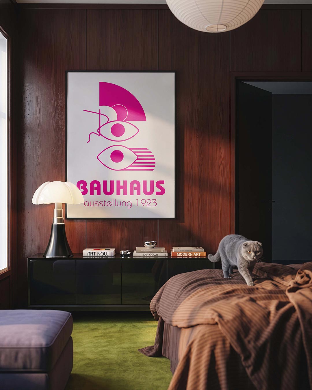 – geometrische Bauhaus poster in staand formaat