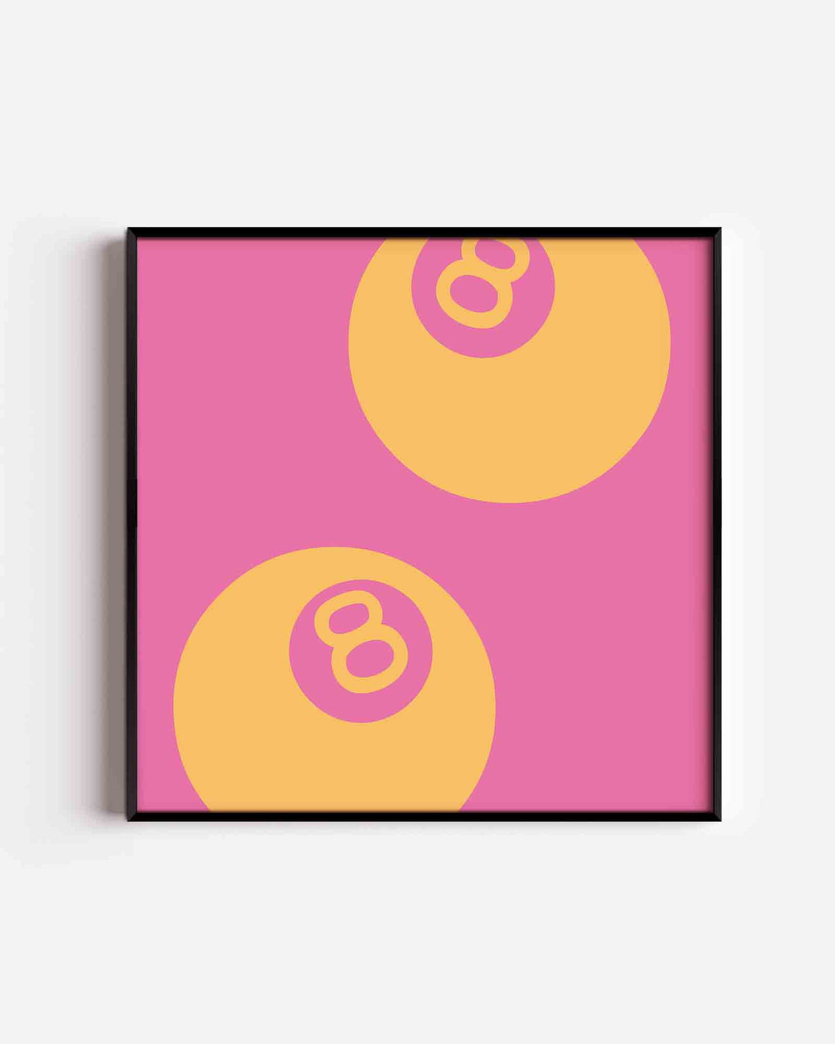 Biljartballen – Pop Art vierkante poster als wanddecoratie