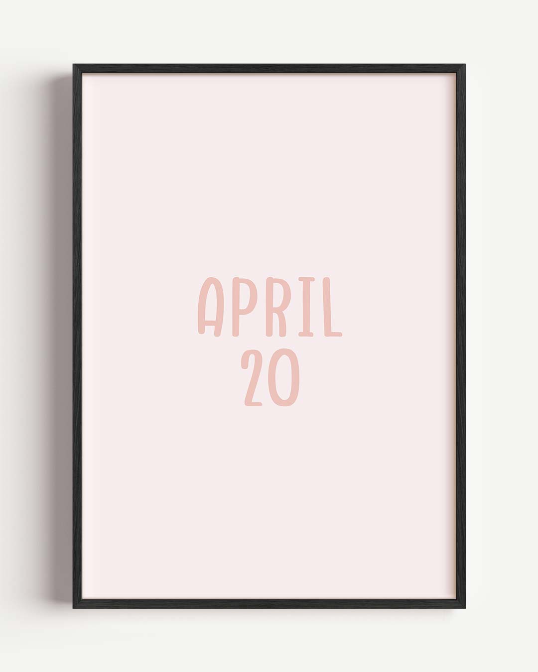 Datum Poster April 20 – paas portret poster als wanddecoratie