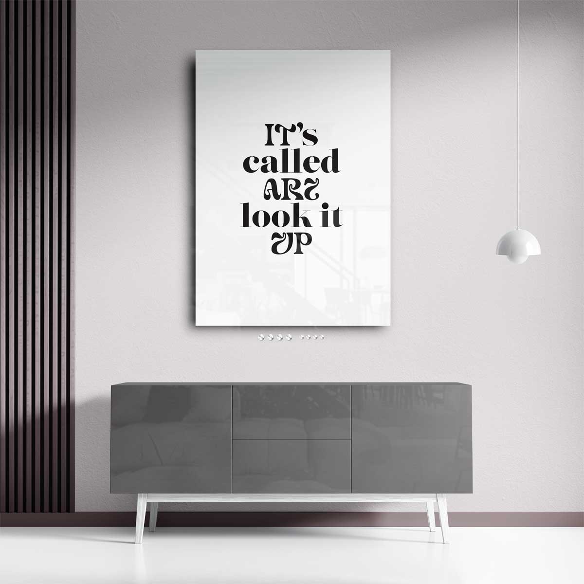 Kunstzinnige Typografie Poster – kunstwerk met zwarte baklijst
