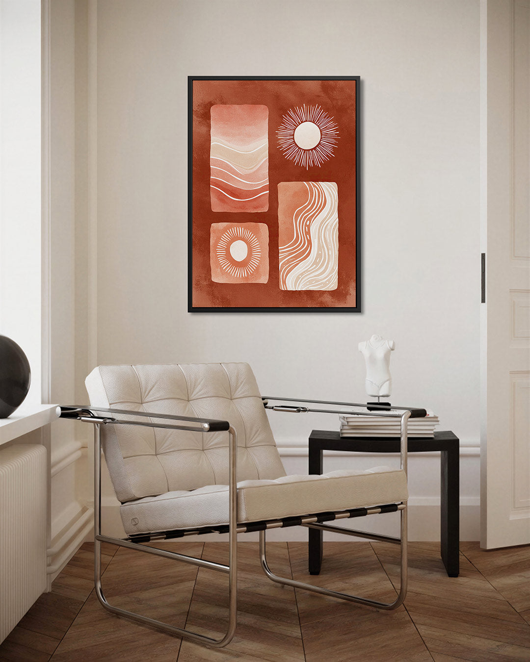 Organische vormen compositie – kunstwerk als stijlvolle wanddecoratie