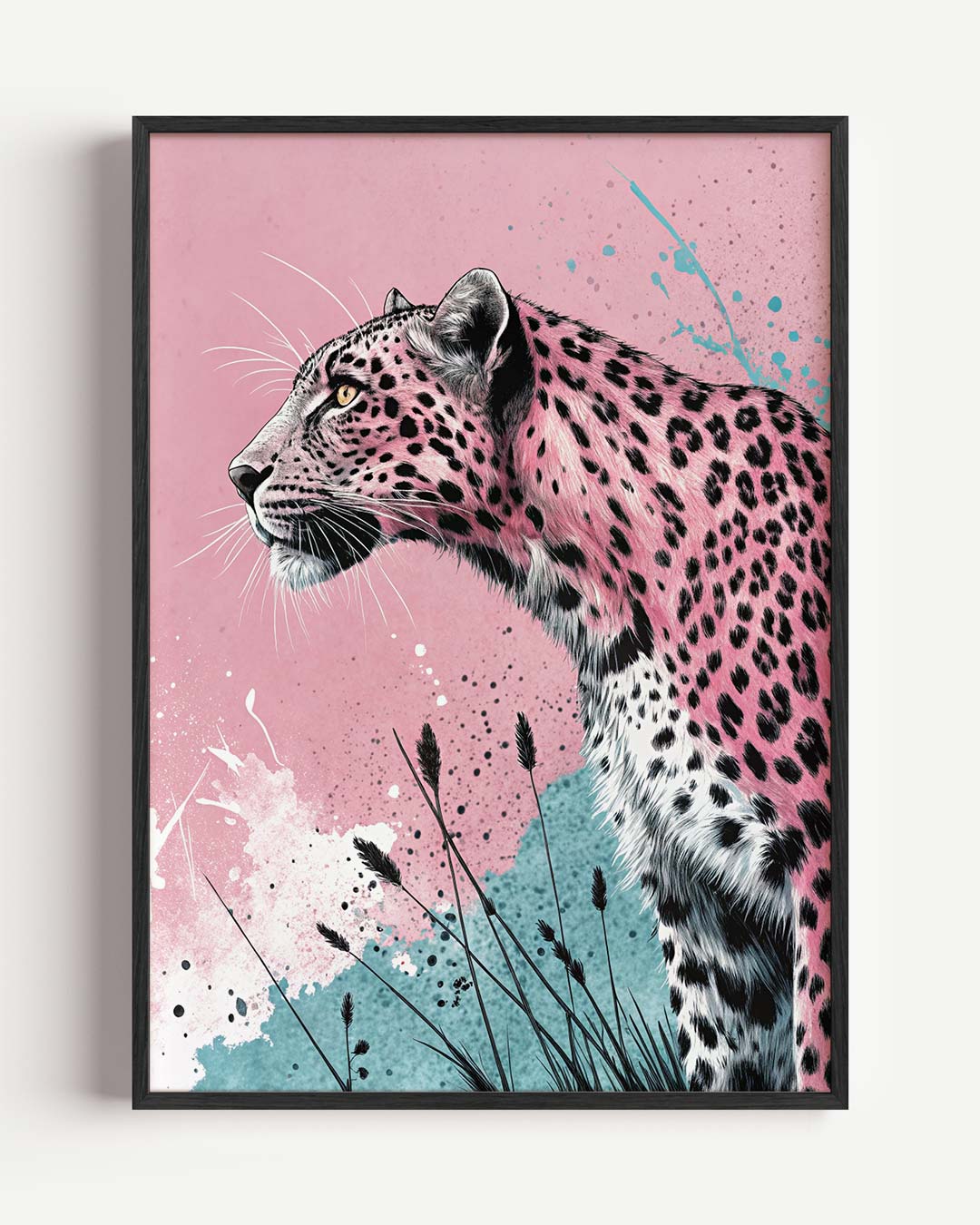 Stijlvolle Panterkunst – dieren portret poster als wanddecoratie