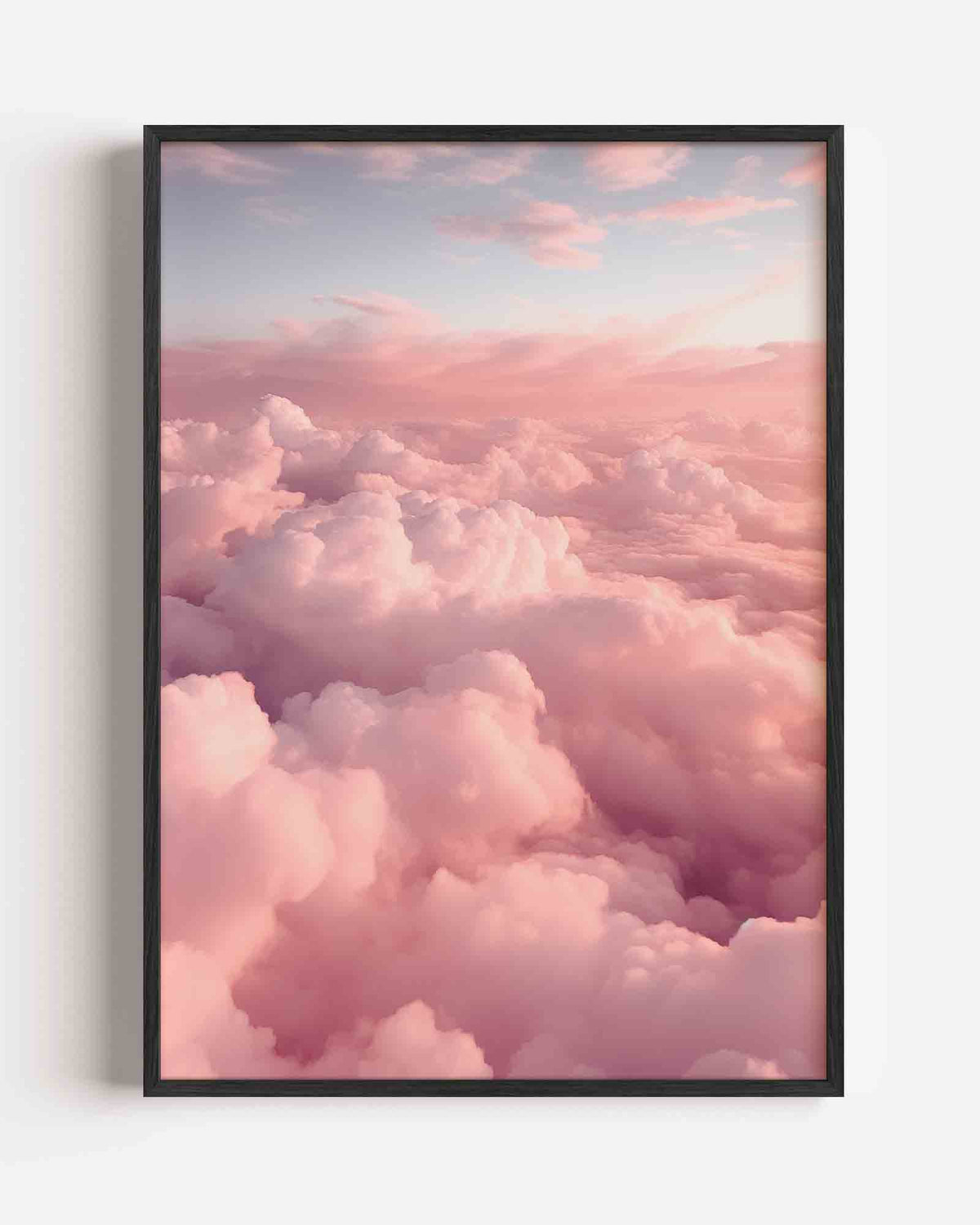 Roze wolken – Kunst & Design poster als staande wanddecoratie