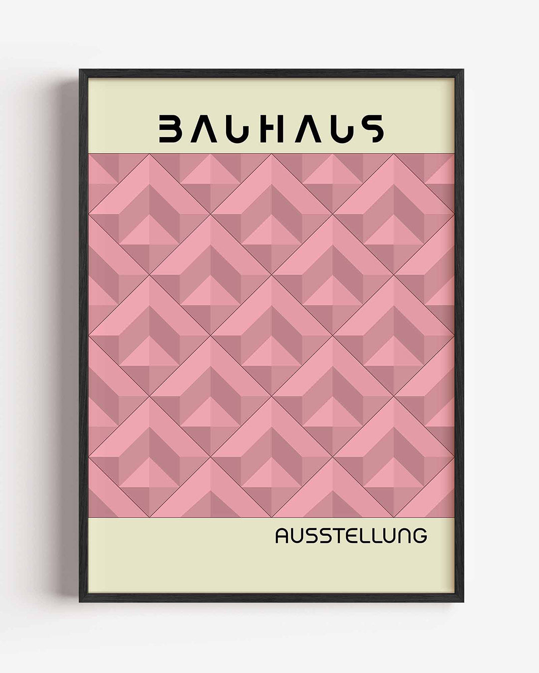 Vormritme en kleur – staande Bauhaus poster als wanddecoratie