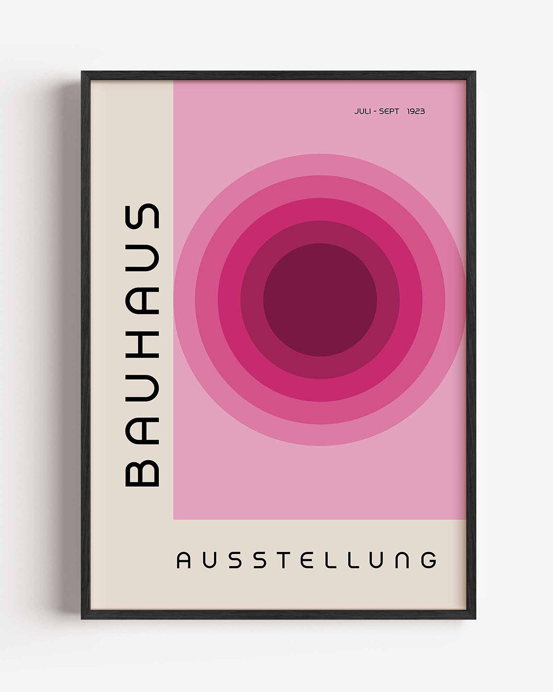 Cirkelvormen en tekst – staande Bauhaus poster als wanddecoratie
