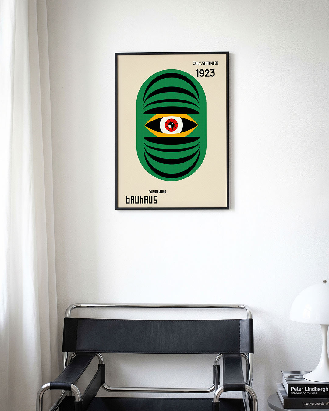 Oogvorm en lijnen – moderne Bauhaus wandkunst als poster
