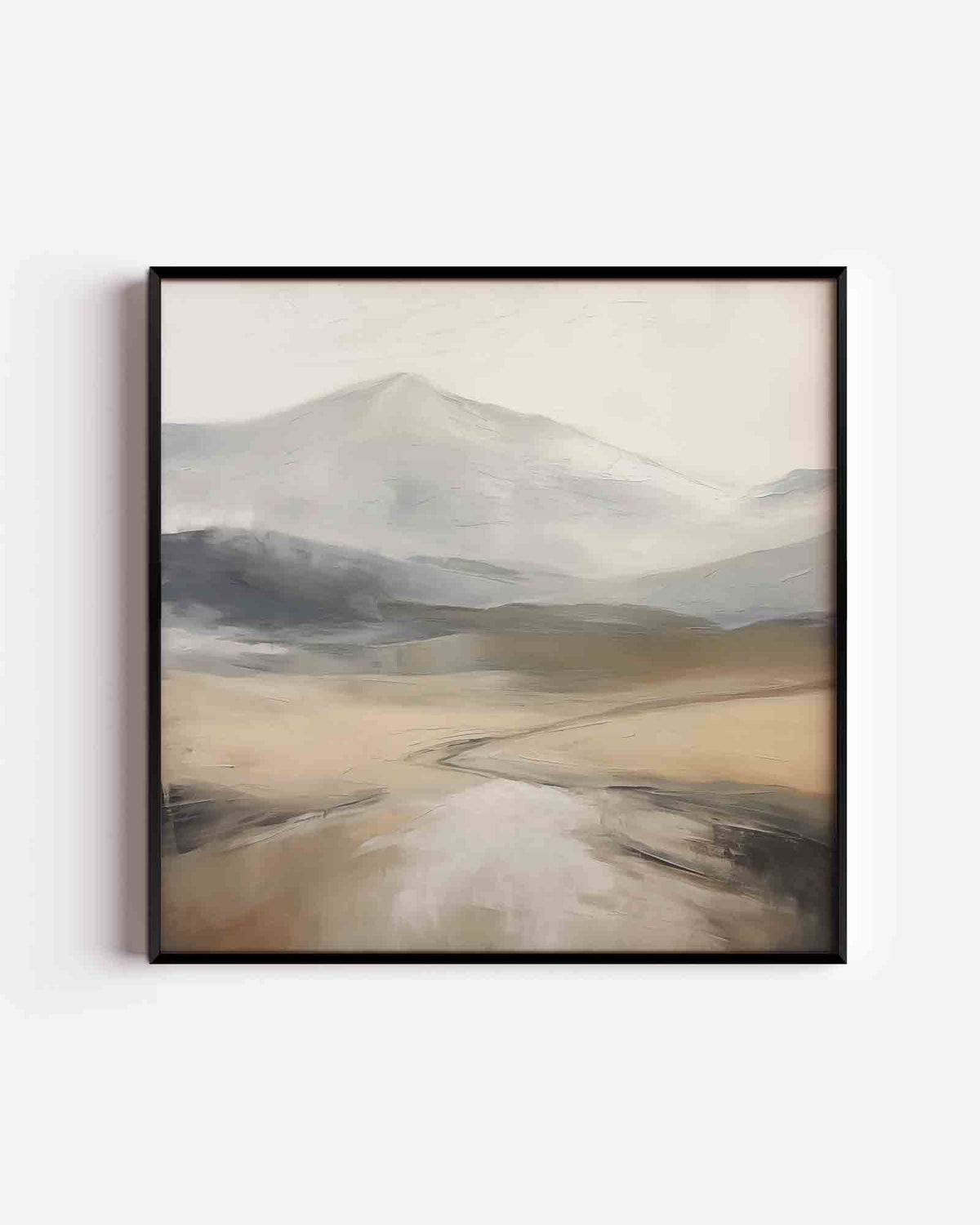 Berglandschap – vierkante poster met kleur en vormen als wanddecoratie