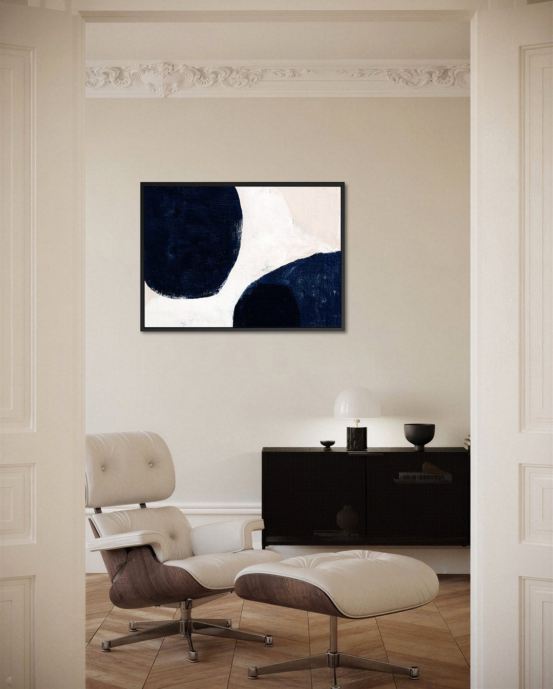 Organische vormen – Abstract kunstwerk – liggende wanddecoratie
