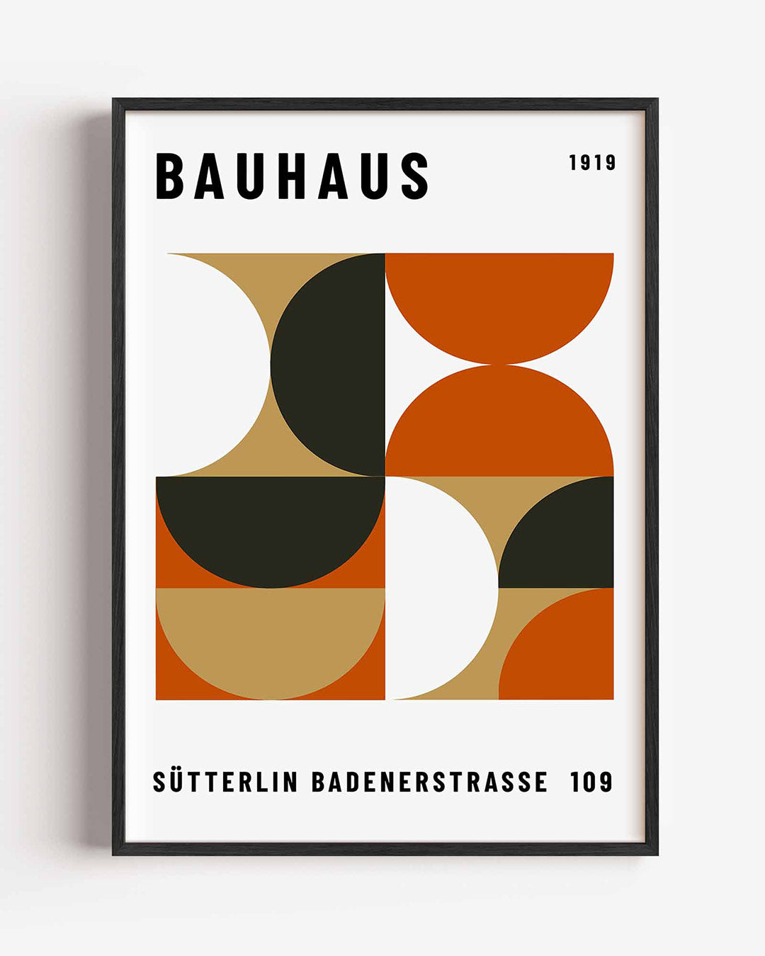 Vorm en kleur – staande Bauhaus poster als wanddecoratie