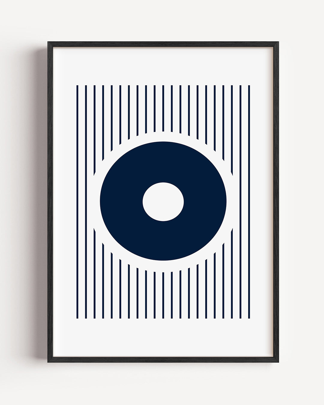 Cirkel en lijnen – staande Bauhaus poster als wanddecoratie
