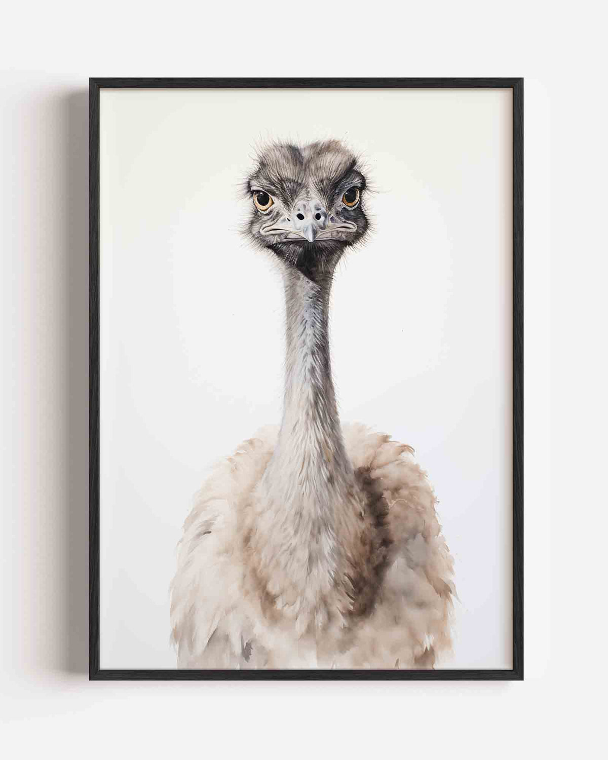 Struisvogel portret – jungle portret poster als wanddecoratie