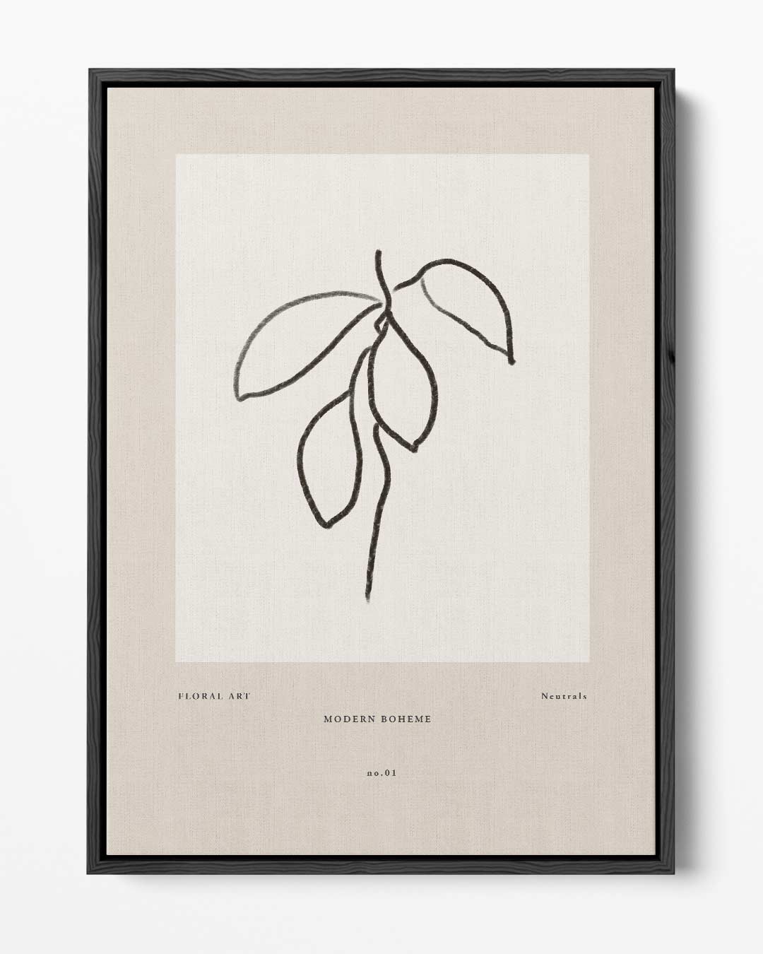 Modern Boho Bladeren – portret kunstwerk als wanddecoratie