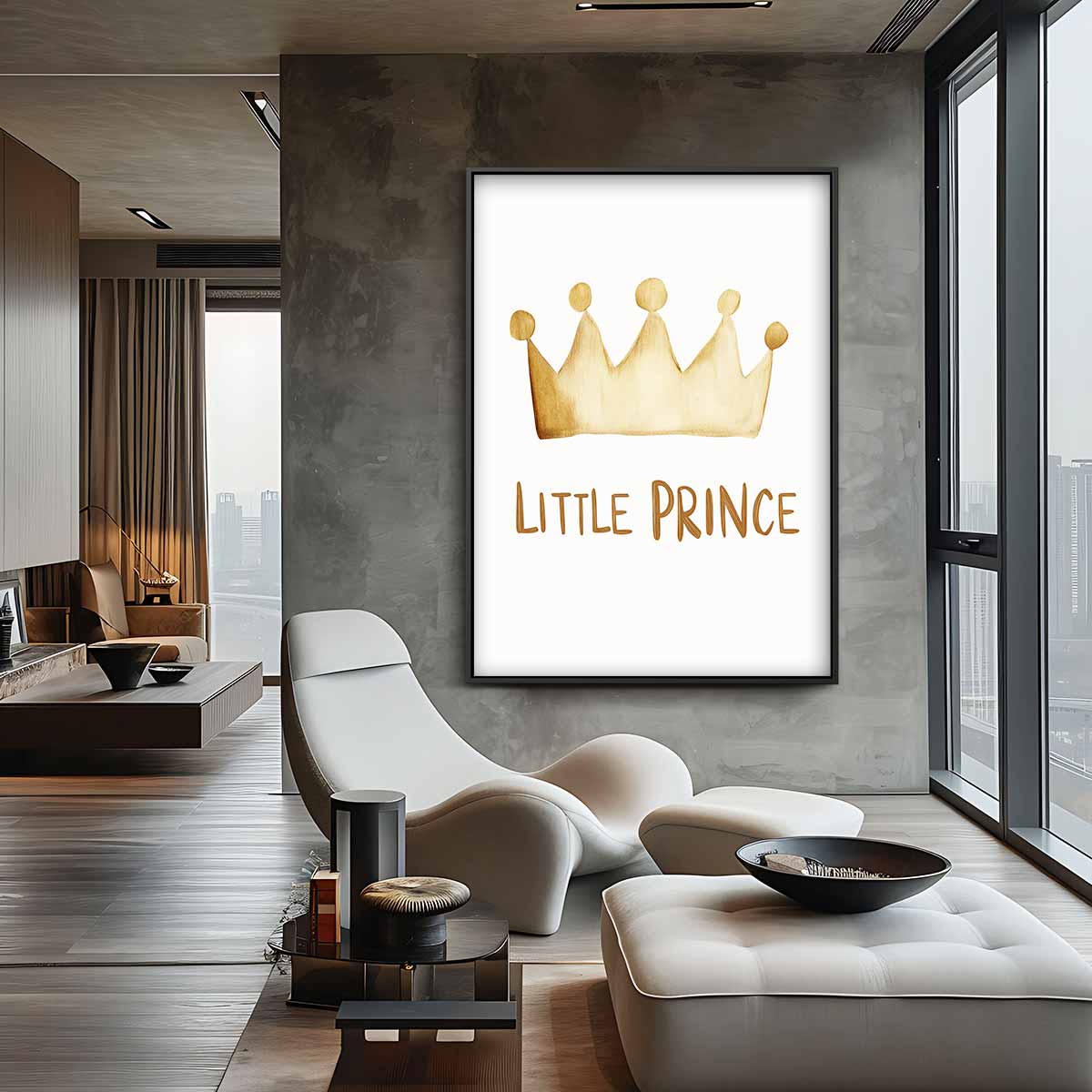Schattige Kroning – canvas wanddecoratie in portret formaat