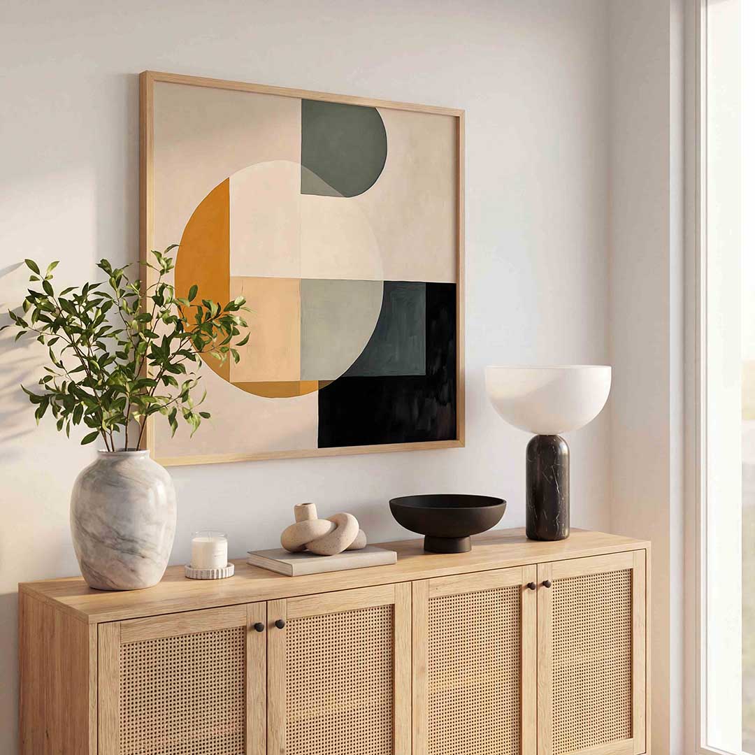 Geometrische vormen – abstracte wandkunst als vierkante poster