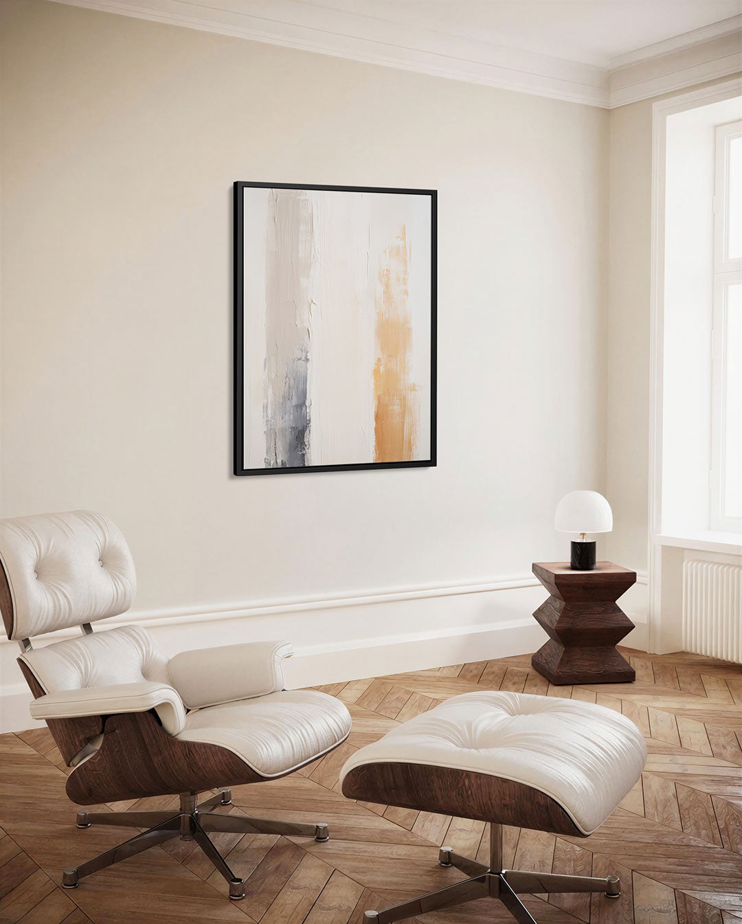Verticale kleurenstrepen – staand wanddecoratie kunstwerk