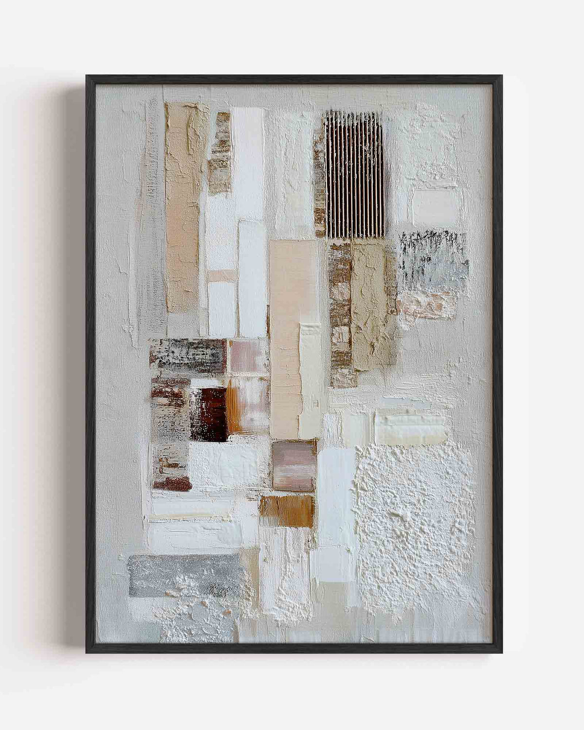 Abstracte rechthoeken – abstracte portret poster als wanddecoratie