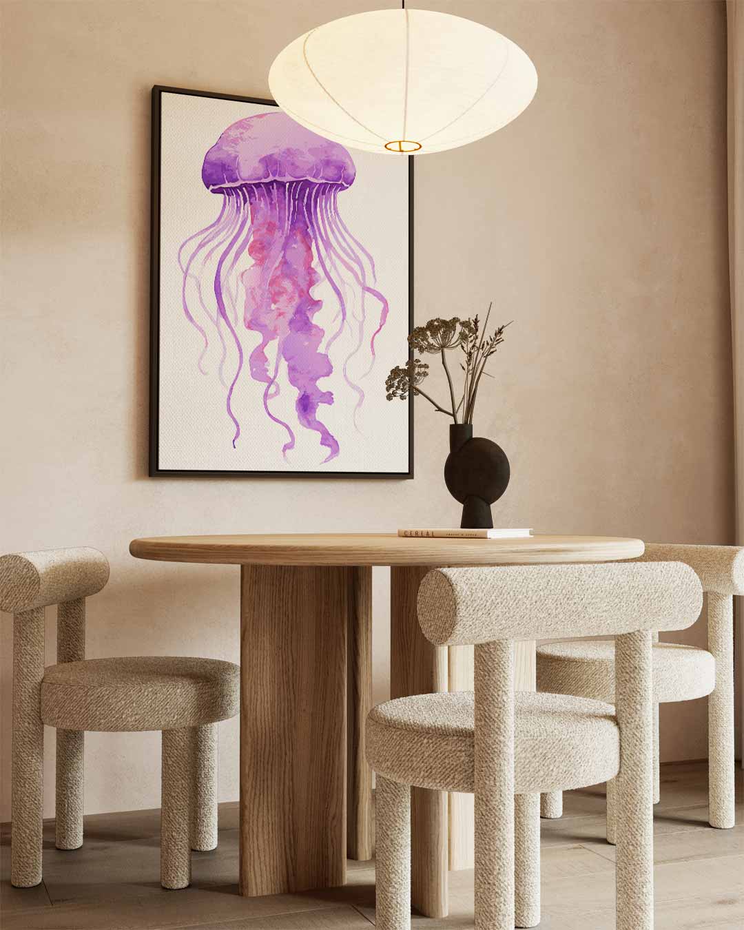 Dromerige Kwallenfantasie – dibond kunstwerk als wanddecoratie