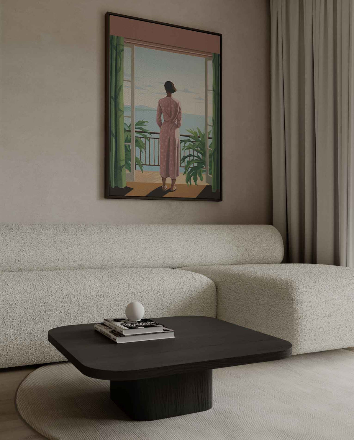 Uitzicht over de Oceaan – canvas wanddecoratie in portret formaat