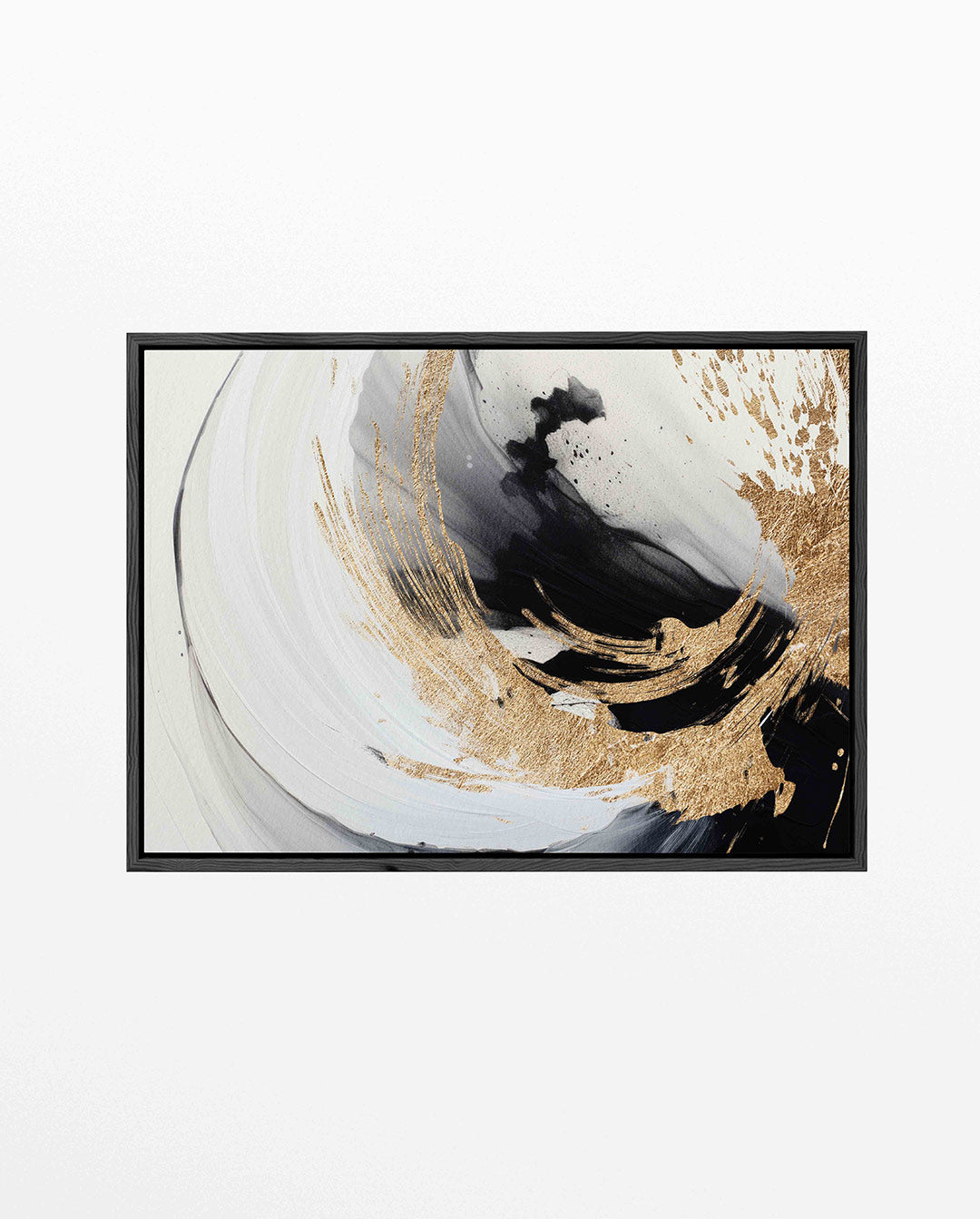 Penseelstreken – liggend abstract kunstwerk