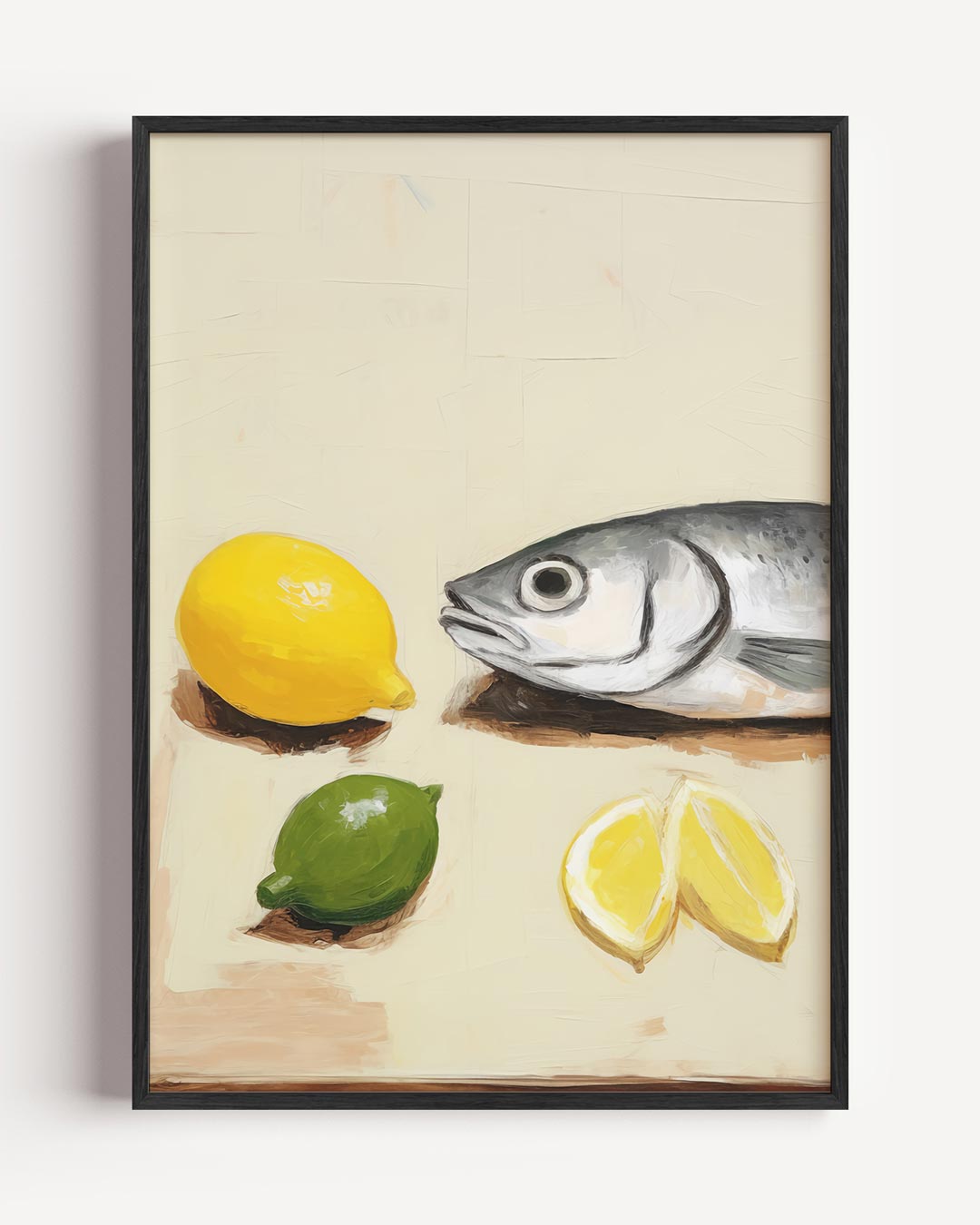 Mediterrane Vis en Citrus – keuken portret poster als wanddecoratie
