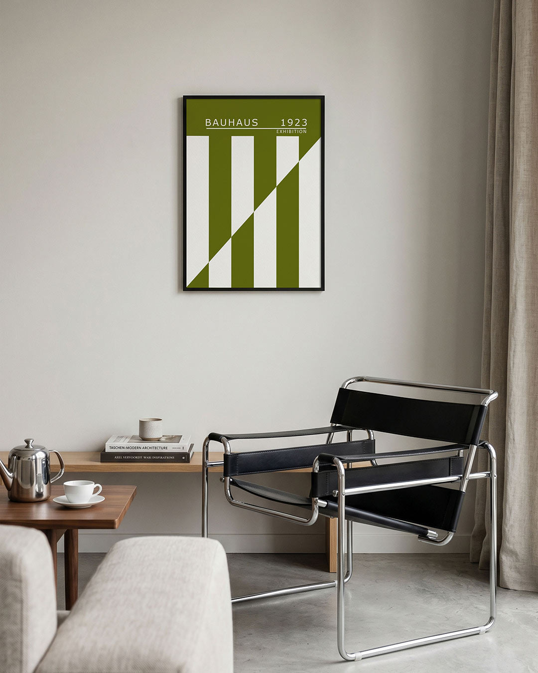 Lijnen en vlakken – geometrische Bauhaus poster in staand formaat