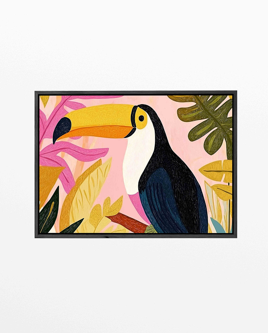 Vrolijke toekan – liggend dieren kunstwerk