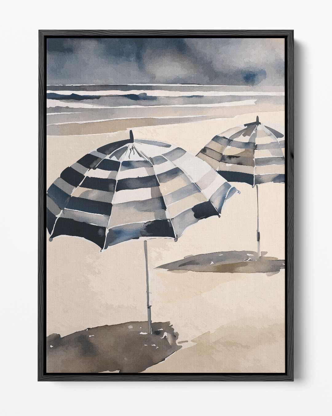 Strandparaplu Paradijs – portret kunstwerk als wanddecoratie