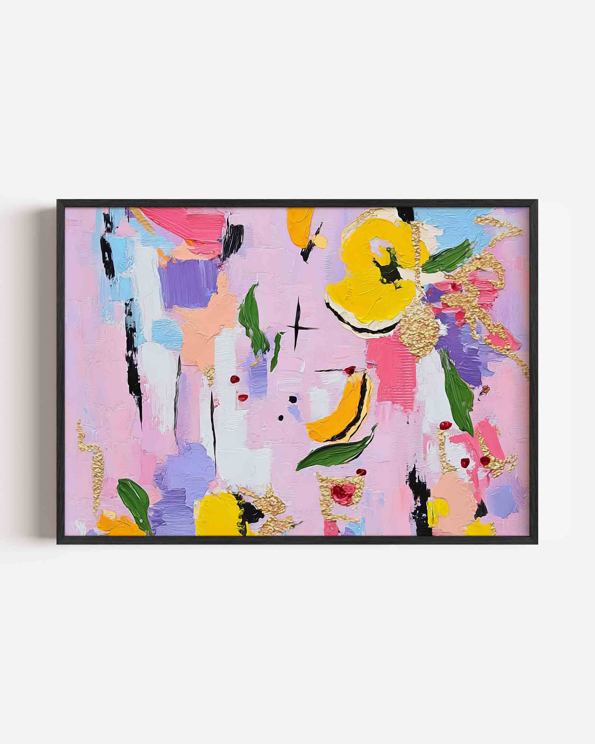 Abstracte bloemen en vormen – bloemen landscape poster als wanddecoratie